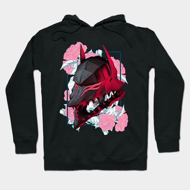 Floral x Berserker Helmet (Alternate) Hoodie by manoystee